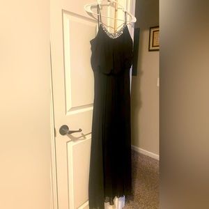 Used a few times - Bisou Bisou- long Black spaghetti strap dress -size 8